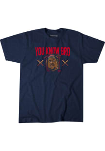 Jose Ramirez Cleveland Guardians Navy Blue You Know Bro Short Sleeve Fashion Player T Shirt