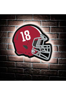 Alabama Crimson Tide 19.5x15 Helmet Light Up Sign - Red