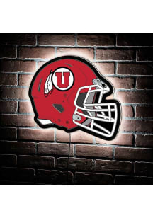 Utah Utes 19.5x15 Helmet Light Up Sign - Red