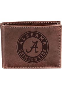 Alabama Crimson Tide Leather Mens Bifold Wallet