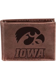 Iowa Hawkeyes Leather Graphic Mens Bifold Wallet
