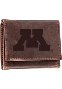 Minnesota Golden Gophers Leather Mens Trifold Wallet