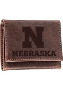 Nebraska Cornhuskers Leather Classic Mens Trifold Wallet