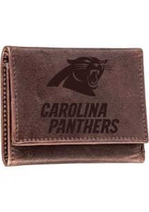 Carolina Panthers Leather Mens Trifold Wallet