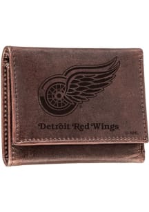 Detroit Red Wings Leather Mens Trifold Wallet
