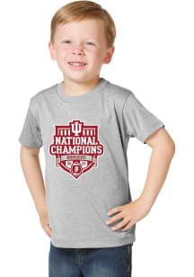 Little King Indiana Hoosiers Toddler Crimson 2025 CFP Champions Short Sleeve T-Shirt