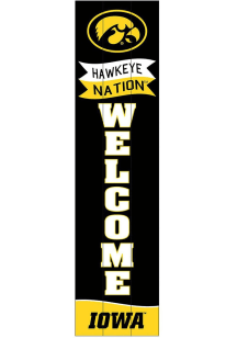 Iowa Hawkeyes Porch Leaner Sign - Black
