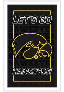 Iowa Hawkeyes LED Lighted Wall Sign - Black