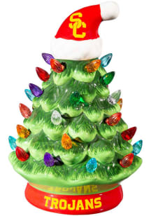 USC Trojans Tree Table Top Ornament - Green