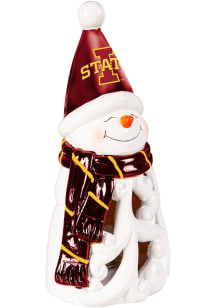 Iowa State Cyclones Snowman LED 8 Inch Statuary Decor