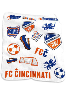 FC Cincinnati Raschel Raschel Throw Blanket - White