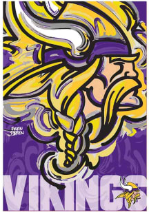 Minnesota Vikings Justin Patten Garden Flag - Purple