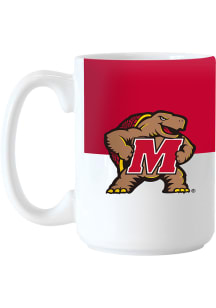 Maryland Terrapins 15 Oz Colorblock Ceramic Mug - Red