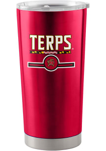 Logo Brands Maryland Terrapins 20 Oz Letterman Stainless Steel Tumbler - Red