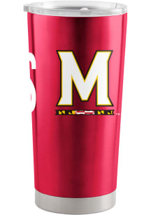 Logo Brands Maryland Terrapins 20 Oz Overtime Stainless Steel Tumbler - Red