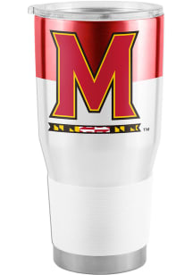 Logo Brands Maryland Terrapins 30 Oz Colorblock Stainless Steel Tumbler - Red