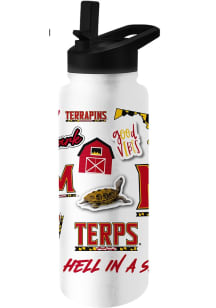 Maryland Terrapins 34 Oz Native Quencher Stainless Steel Bottle - Red