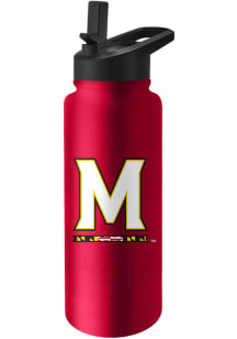 Maryland Terrapins 34Oz Quencher Logo Stainless Steel Bottle - Red