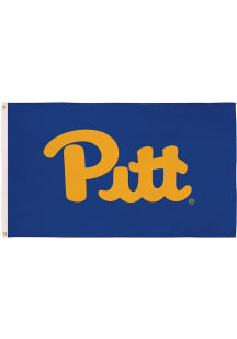 Pitt Panthers 3x5 Team Logo Silk Screen Grommet Flag - Gold