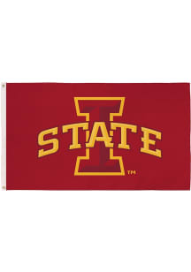 Iowa State Cyclones 3x5 Team Logo Silk Screen Grommet Flag - Cardinal