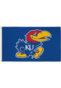 Kansas Jayhawks 3x5 Team Logo Silk Screen Grommet Flag - Crimson