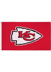 Kansas City Chiefs 3x5 Team Logo Silk Screen Grommet Flag - Red
