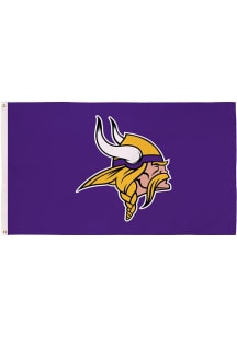 Minnesota Vikings 3x5 Team Logo Silk Screen Grommet Flag - Purple