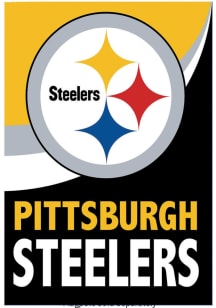 Pittsburgh Steelers Burlap Banner - Black