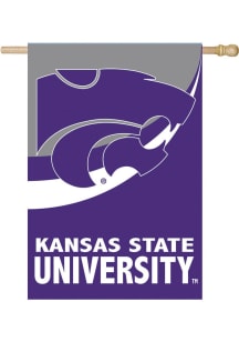 K-State Wildcats Burlap Banner - Purple
