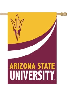 Arizona State Sun Devils Burlap Banner - Maroon