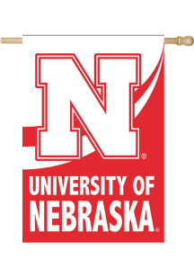 Nebraska Cornhuskers Burlap Banner - Red