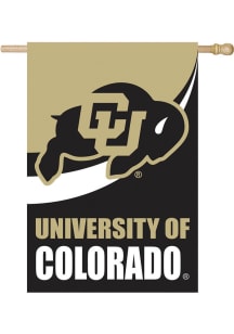 Colorado Buffaloes Burlap Banner - Silver