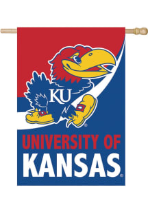Kansas Jayhawks Burlap Banner - Crimson