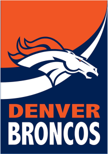 Denver Broncos Burlap Garden Flag - Navy Blue