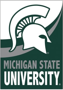 Michigan State Spartans Burlap Garden Flag - Green
