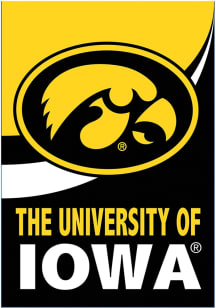 Iowa Hawkeyes Burlap Garden Flag - Black