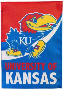Kansas Jayhawks Burlap Garden Flag - Crimson