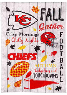 Kansas City Chiefs Fall Theme Garden Flag - Red