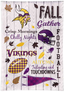 Minnesota Vikings Fall Theme Garden Flag - Purple
