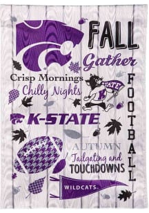 K-State Wildcats Fall Theme Garden Flag - Purple