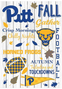 Pitt Panthers Fall Theme Garden Flag - Gold