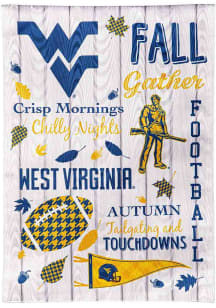 West Virginia Mountaineers Fall Theme Garden Flag - Gold