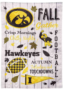 Iowa Hawkeyes Fall Theme Garden Flag - Black