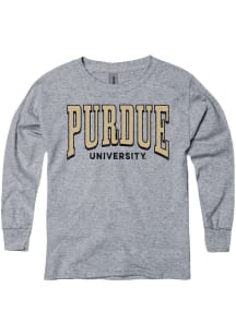 Purdue Boilermakers Youth Grey Grandstand Long Sleeve T-Shirt