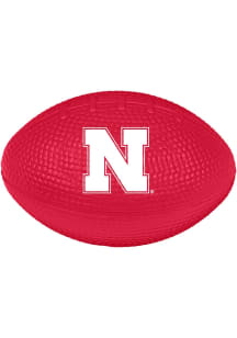 Logo Brands Nebraska Cornhuskers Red Stress Less Football Stress ball