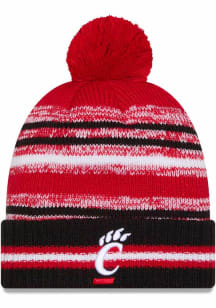 New Era Cincinnati Bearcats Red Cheer Pom Mens Knit Hat