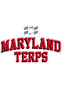 Maryland Terrapins Double Space Stickers - Red