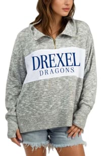 Drexel Dragons Womens Grey Classic Qtr Zip