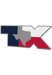Texas Red, White and Blue TX Car Emblem - Red