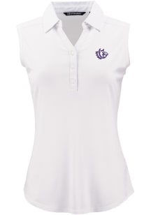 Cutter and Buck TCU Horned Frogs Womens White Vault Forge Eco Polo Shirt